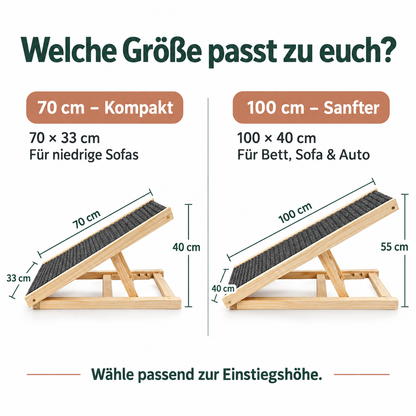 Gelenkschonende Hunderampe