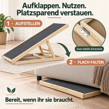 Gelenkschonende Hunderampe